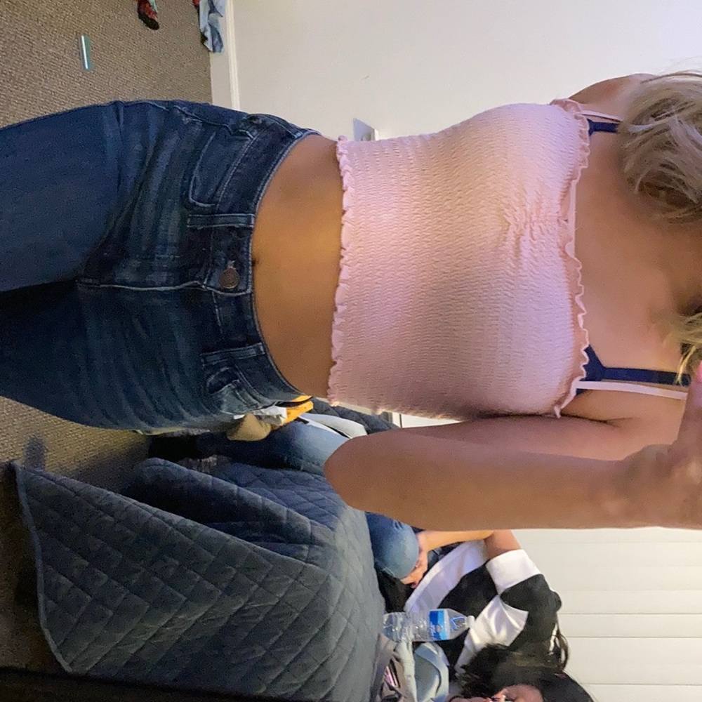 Pink spaghetti/ tube top